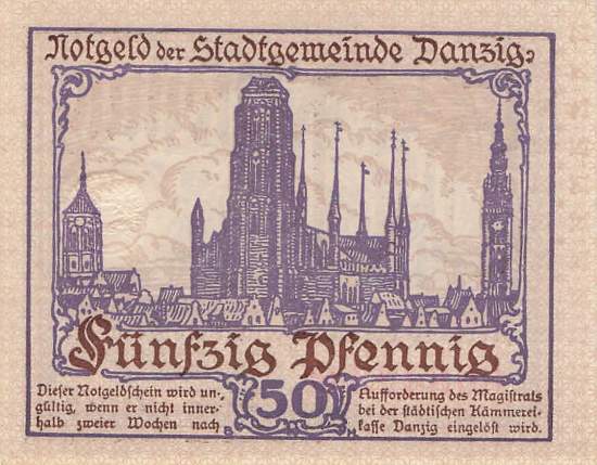 Danzig 50 Pfennig 1919